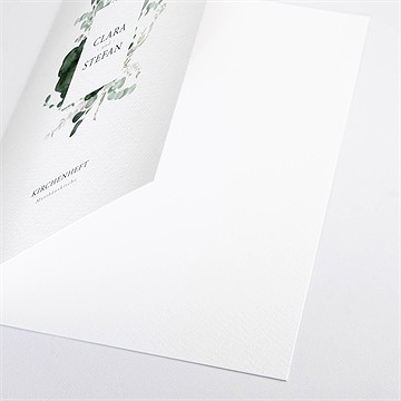 Kirchenheft Hochzeit eukalyptusblätter - vue 2