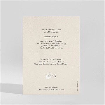 Trauerkarte weißer strauß - vue 2