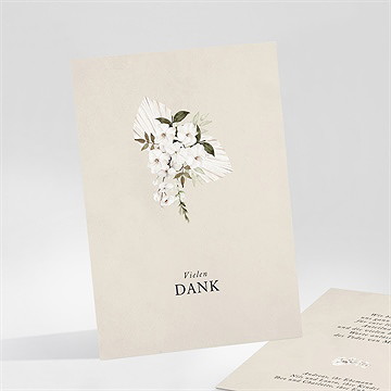 Trauerdanksagung Weißer Strauß