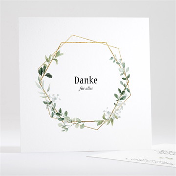 Trauerdanksagung moderner blätterkranz