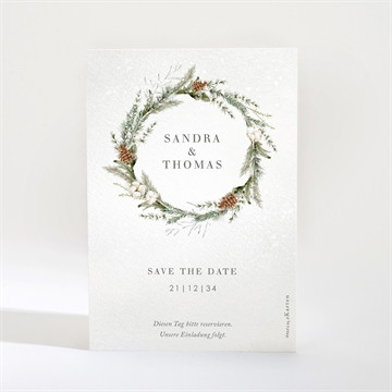 Save the Date Karte hochzeit im winter
