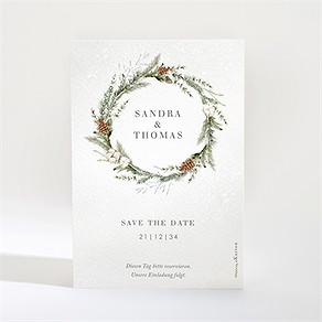 Save the Date Karte hochzeit im winter