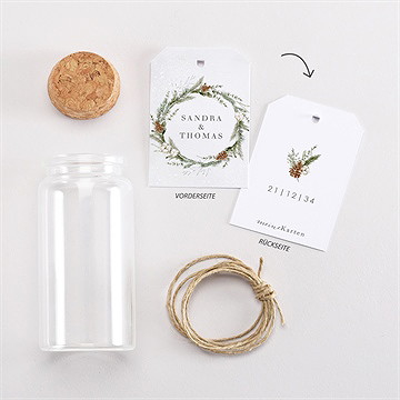 Glasfläschchen Mit Korken Hochzeit Hochzeit Im Winter - vue 3