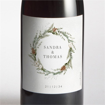 Flaschenetikett Hochzeit hochzeit im winter