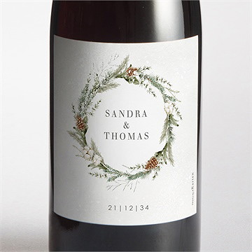 Flaschenetikett Hochzeit hochzeit im winter