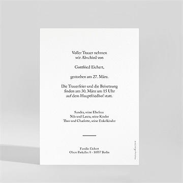 Trauerkarte klassisch - vue 2