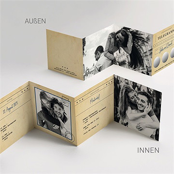 Hochzeitseinladung hochzeitstelegramm - rubbel 2 - vue 4