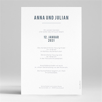 Hochzeitseinladung modern - vue 2