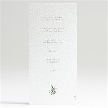 Menükarte Kommunion grüner kranz - vue 2