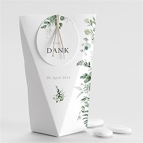 Geschenkbox Kommunion grüner kranz - schachtel