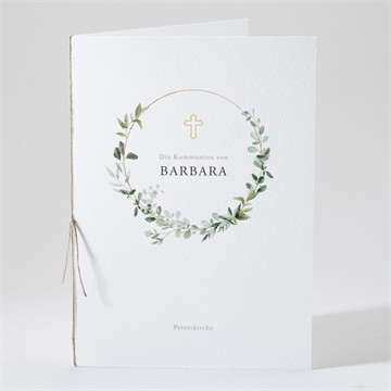 Kirchenheft Kommunion grüner kranz