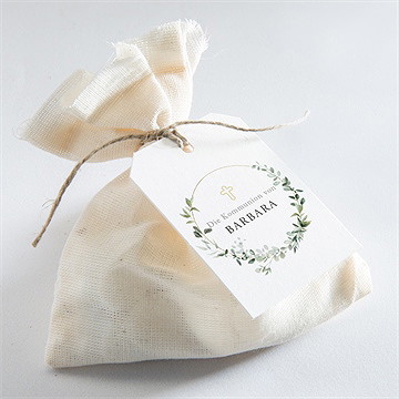 Geschenkanhänger Kommunion Grüner Kranz - vue 2