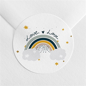 Sticker Geburt regenbogen