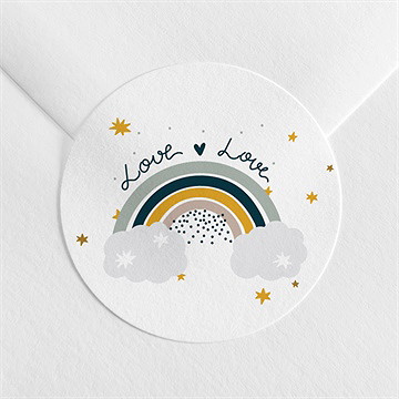 Sticker Geburt regenbogen