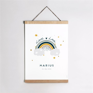 Geburtsposter Regenbogen