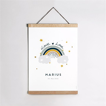 Geburtsposter Regenbogen