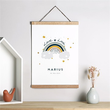 Geburtsposter Regenbogen - vue 2