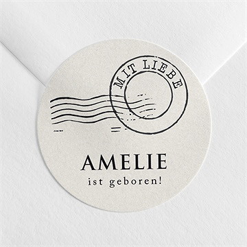 Sticker Geburt modernes telegramm