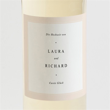 Flaschenetikett Hochzeit sinnlichkeit