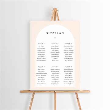 Sitzplan Hochzeit sinnlichkeit