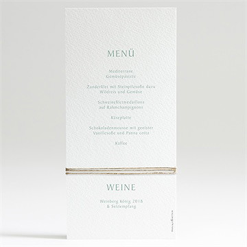 Menükarte Konfirmation Vergoldeter Blumenkranz - vue 2