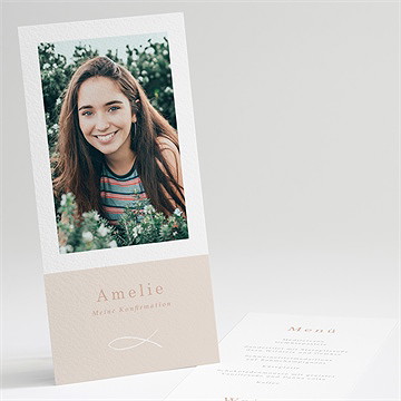 Menükarte Konfirmation Vergoldeter Fisch