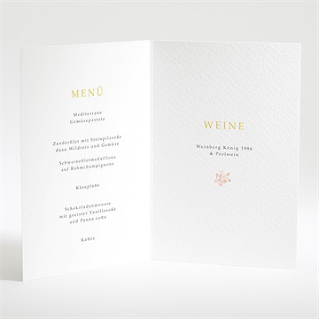 Menükarte Konfirmation Zarte Pflanzenmalerei - vue 2