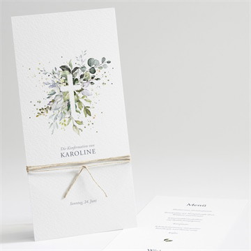 Menükarte Konfirmation atemzug