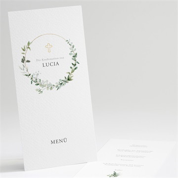Menükarte Konfirmation schöne poesie