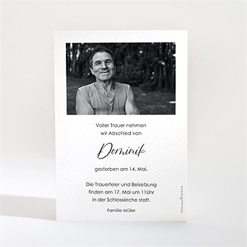 Trauerkarte schwarz und weiß - vue 2