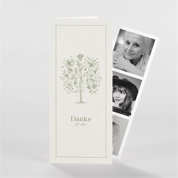 Trauerdanksagung baum des lebens - fotostreifen