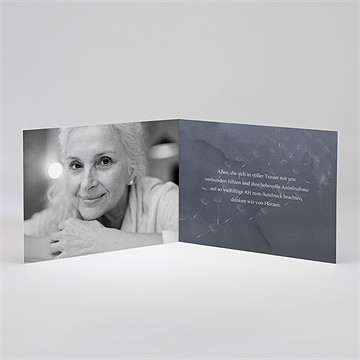 Trauerdanksagung Besinnung - Klappkarte - vue 2