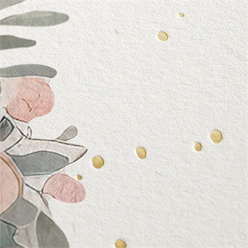 Einladung Kommunion blumenfest - gold rund - vue 2