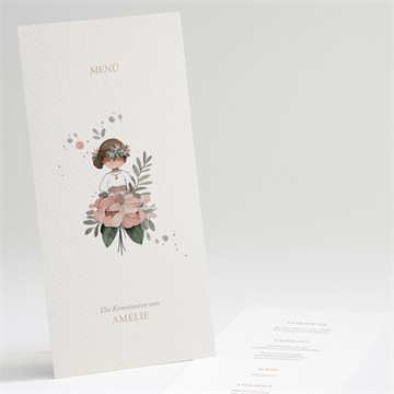 Menükarte Kommunion blumenfest