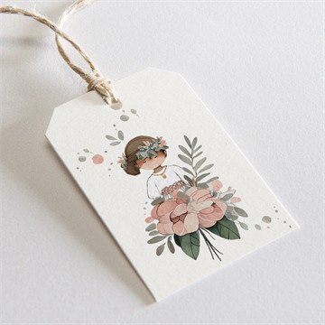 Geschenkanhänger Kommunion blumenfest