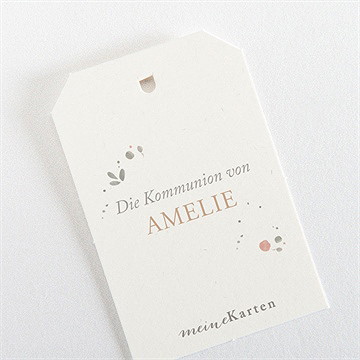 Geschenkanhänger Kommunion Blumenfest - vue 3