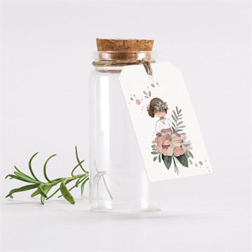 Glasfläschchen mit Korken Kommunion blumenfest