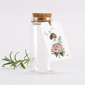 Glasfläschchen mit Korken Kommunion blumenfest