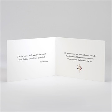 Trauerdanksagung Aquarellblumen - Klappkarte - vue 2