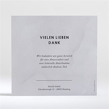 Trauerdanksagung Abschied - Quadrat - vue 2