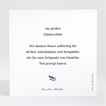 Trauerdanksagung Vergiss Mein Nicht - vue 2