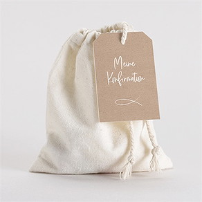 Geschenkbeutel Konfirmation ichtus auf kraftpapier