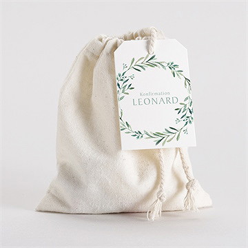 Geschenkbeutel Konfirmation Vergoldeter Blumenkranz