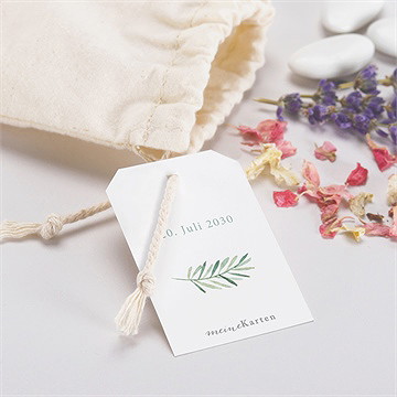 Geschenkbeutel Konfirmation Vergoldeter Blumenkranz - vue 2