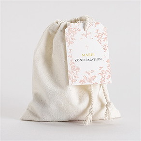 Geschenkbeutel Konfirmation zarte pflanzenmalerei
