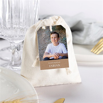 Geschenkbeutel Konfirmation Kraftpapier - vue 3