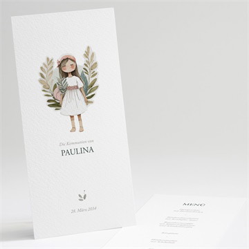 Menükarte Kommunion engelchen