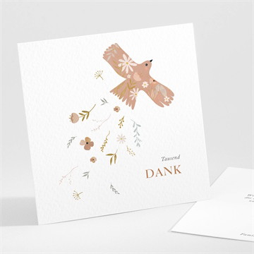 Dankeskarte Kommunion flieg taube