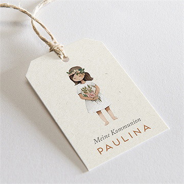 Geschenkanhänger Kommunion Blumenmädchen