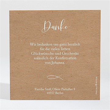 Dankeskarte Konfirmation goldrauschen - vue 2